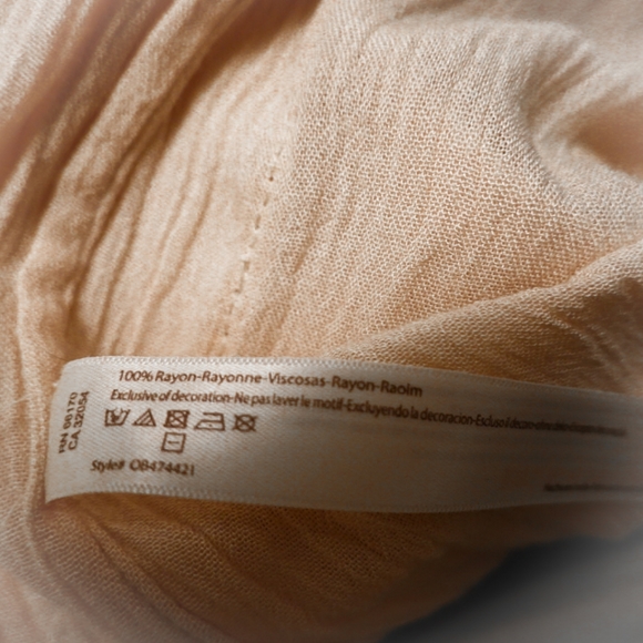 FREE PEOPLE - INTIMATELY Peach/Pink Crepe with Rose Gold Sequin Detail, size PS - Picture 2 of 5